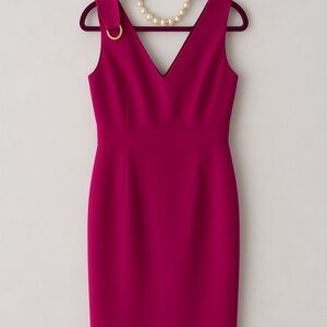 Elegant Magenta Sleeveless Dress